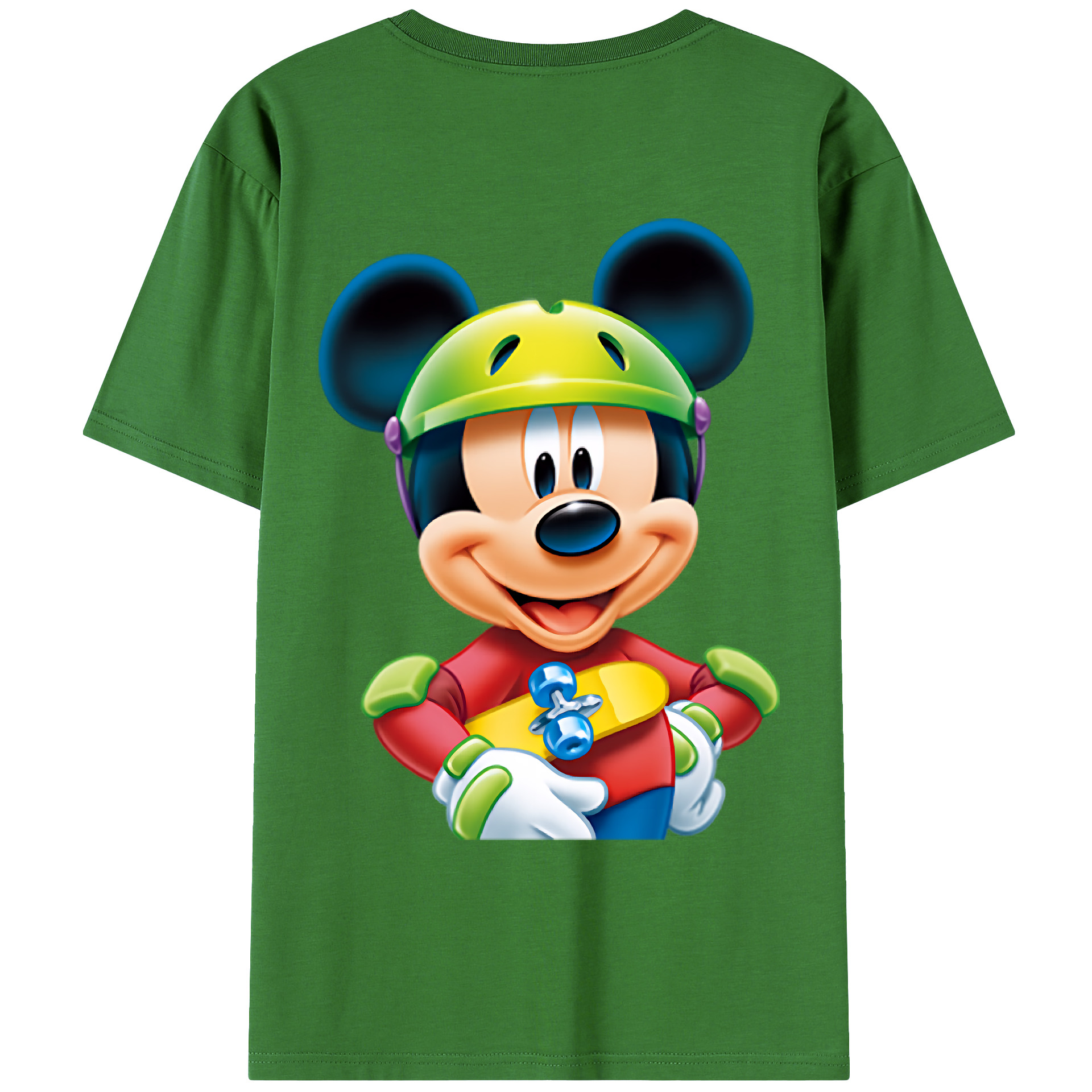 ミッキーマウス Mickey Mouse レディース半袖Tシャツ(バックプリント)